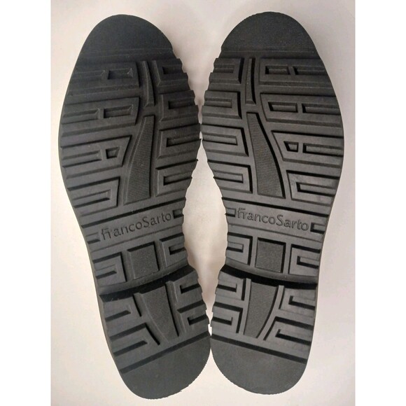 Franco Sarto Sz 5.5 Carolynn Loafers Metallic Pewter Silver w/ Tassels Lugg Sole - Picture 11 of 16